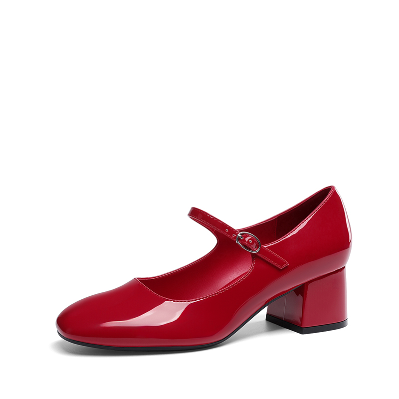 DREAM PAIRS Block Heel Square Toe Mary Jane Pumps
