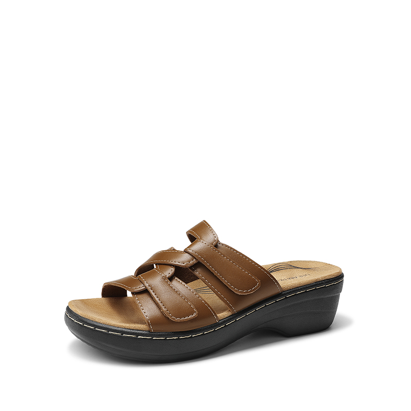 DREAM PAIRS Comfort Arch Support Wedge Slide Sandals