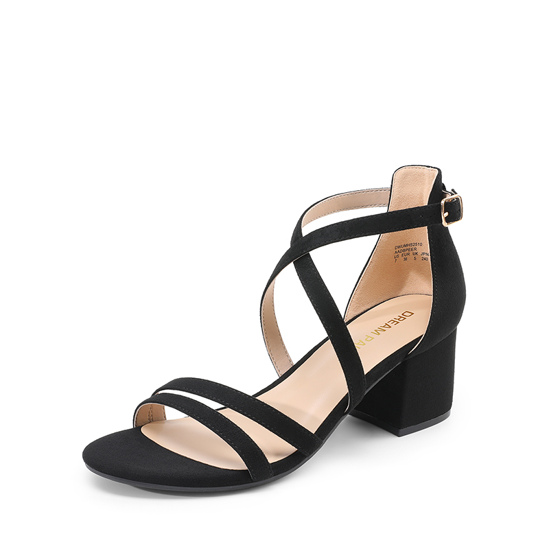 DREAM PAIRS Ankle Strap Low Block Heels — view 1