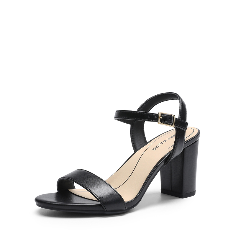 DREAM PAIRS Ascenelle Minimalist Vegan Leather Block Heel Sandals — view 1