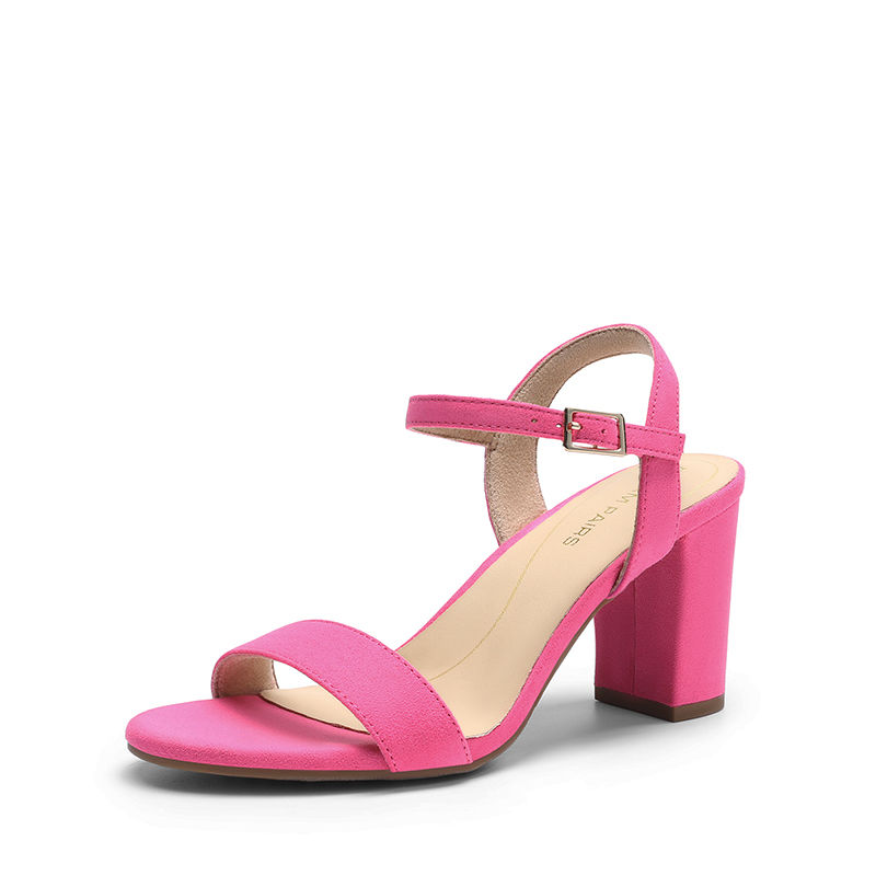 DREAM PAIRS Ascenelle Minimalist Vegan Leather Block Heel Sandals