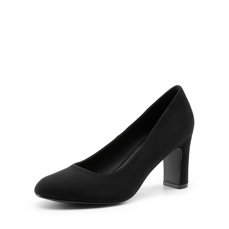 DREAM PAIRS Versatile Classic Round Toe Block Heel Pumps — view 1