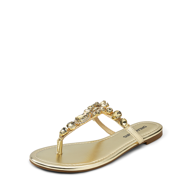 DREAM PAIRS Women s Rhinestone Thong Flip Flop Sandals