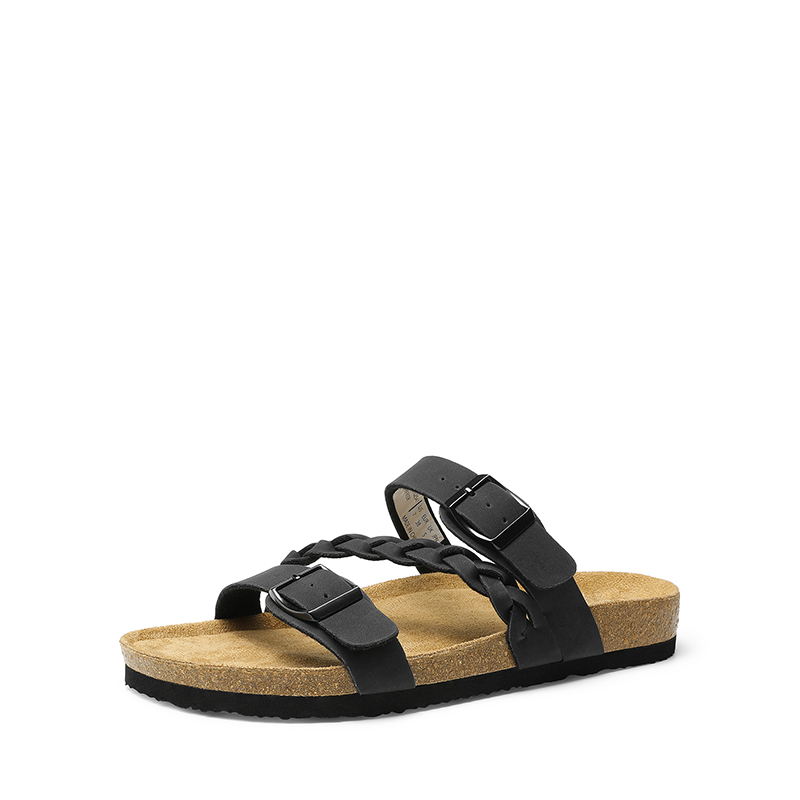 DREAM PAIRS Adjustable Vegan Leather Slide Sandals — view 1