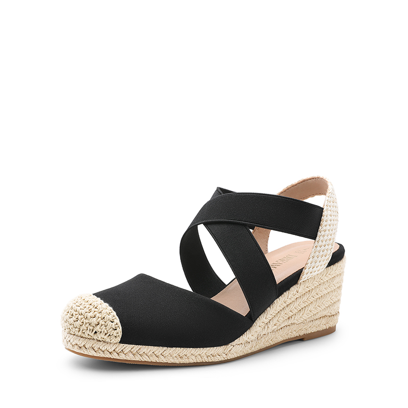 DREAM PAIRS Slip on Cushioned Wedge Sandals — view 1