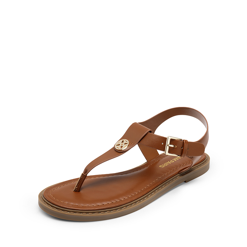 DREAM PAIRS Comfortable Chic T strap Flat Sandals