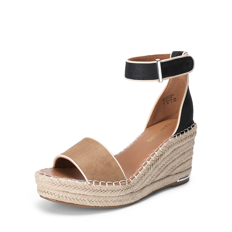 DREAM PAIRS Adjustable Ankle Strap Espadrille Platform Sandals — view 1