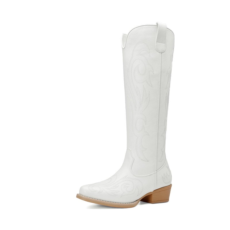 DREAM PAIRS Women s Knee High Western Block Heel Boots