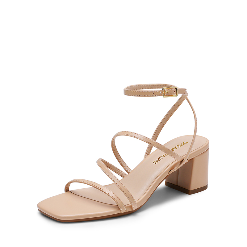 DREAM PAIRS Women's Rhinestone Strappy Block Heel Sandals — view 2