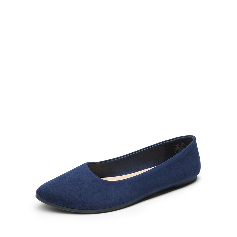 DREAM PAIRS Women s Pointed Toe Faux Suede Flats