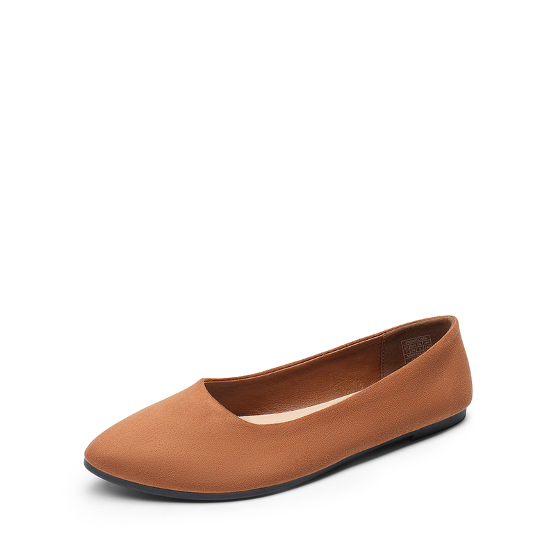 DREAM PAIRS Women s Pointed Toe Faux Suede Flats