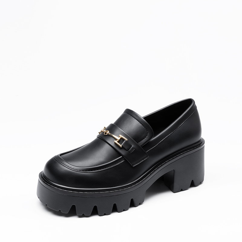 DREAM PAIRS Women   s Preppy Y2K Chunky Heel Loafers — view 1