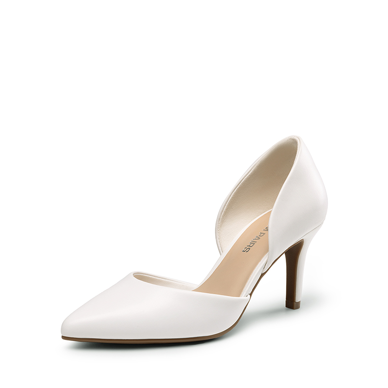 DREAM PAIRS Women   s Sophisticated V Cut Mid Heel Pumps