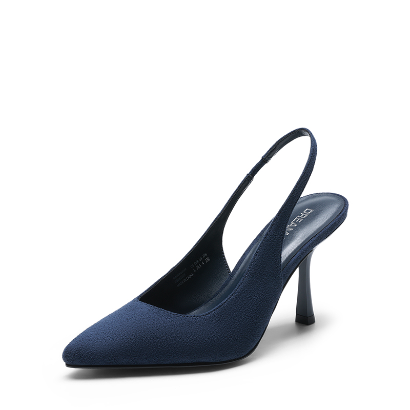 DREAM PAIRS Women   s Elegant Pointed Toe Slingback Heels