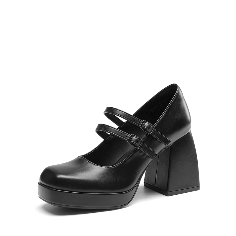 DREAM PAIRS Women   s Y2K Double Strap Chunky Mary Janes — view 1