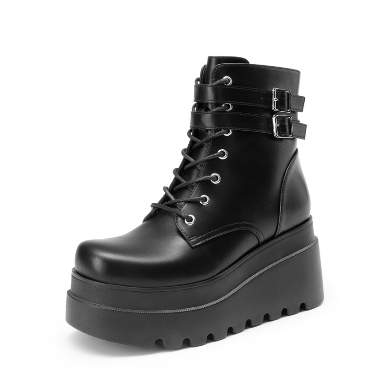 DREAM PAIRS Women   s Chunky Platform Ankle Boots — view 1