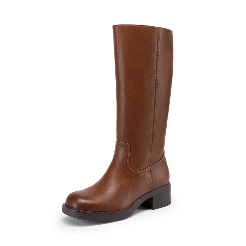 DREAM PAIRS  Brynn  Women   s Square Toe Knee High Boots