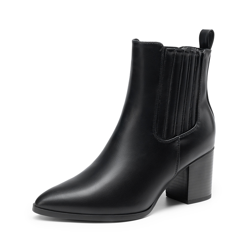 DREAM PAIRS Women   s Sleek Cushioned Ankle Boots