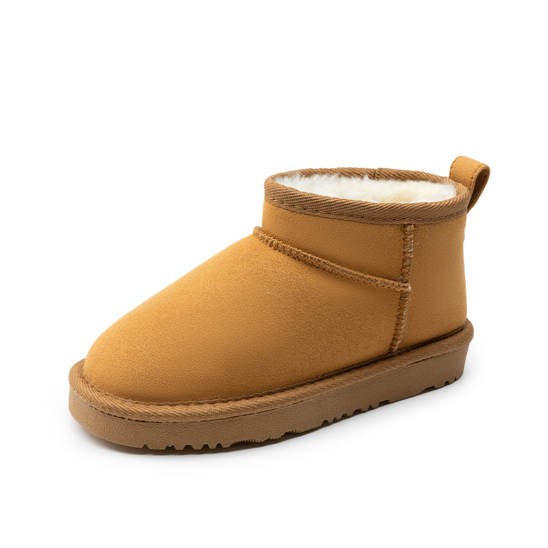 DREAM PAIRS Kids Cozy Faux Suede Winter Boots