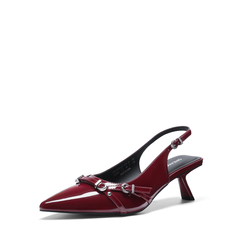 DREAM PAIRS Women   s Pointed Slingback Heels — view 1