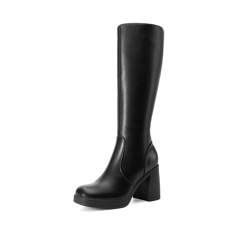 DREAM PAIRS Women s Stretchy Knee High Platform Boots