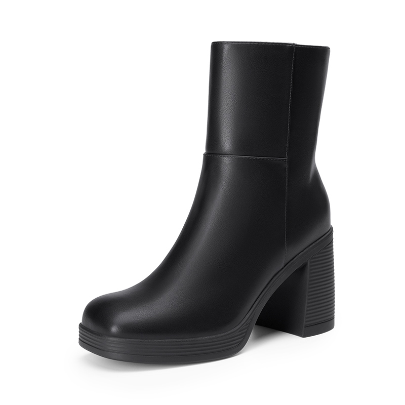 DREAM PAIRS Women   s Square Toe Ankle Booties — view 1