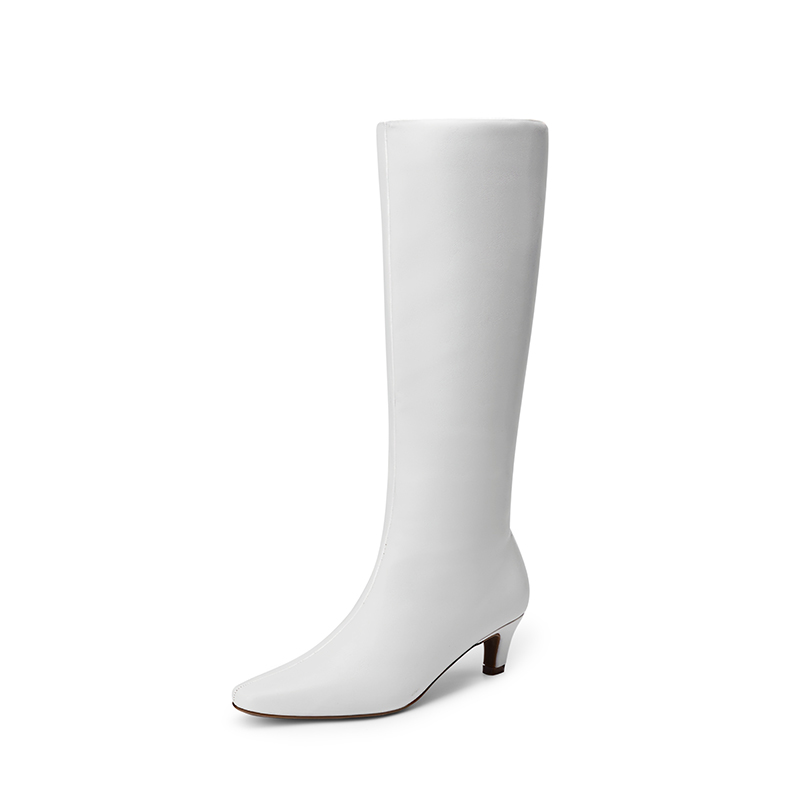 DREAM PAIRS Women   s Wide Calf Square Toe Knee High Boots