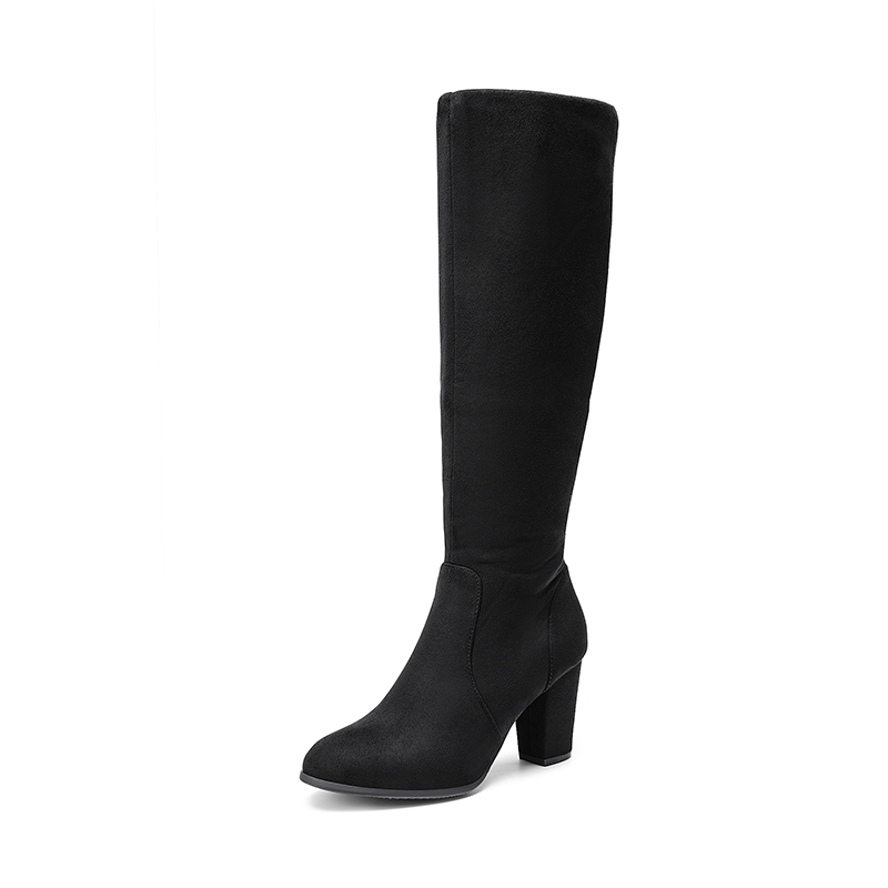 DREAM PAIRS Women   s Wide Calf Chunky Heel Knee High Boots — view 1