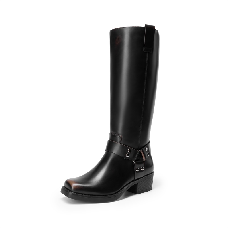 DREAM PAIRS Women   s Retro Punk Moto Boots — view 1