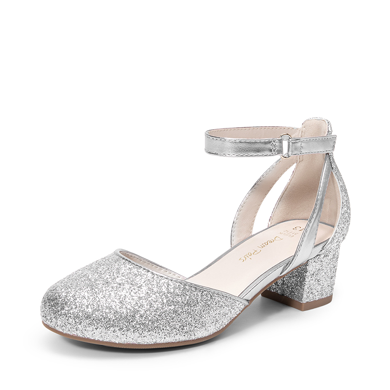 DREAM PAIRS Girls    Almond Toe Block Heel Dress Shoes