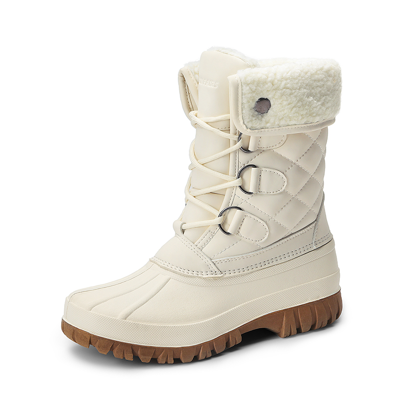 DREAM PAIRS Women   s Waterproof Faux Wool Winter Boots