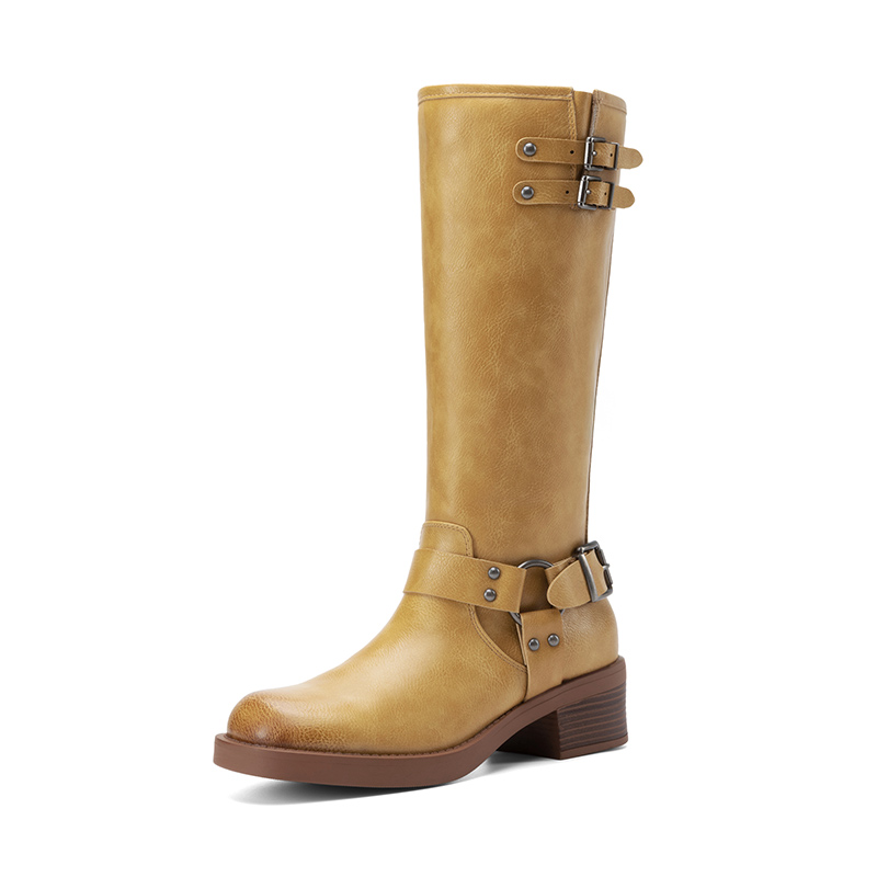 DREAM PAIRS Women   s Adjustable Strap Moto Boots — view 1
