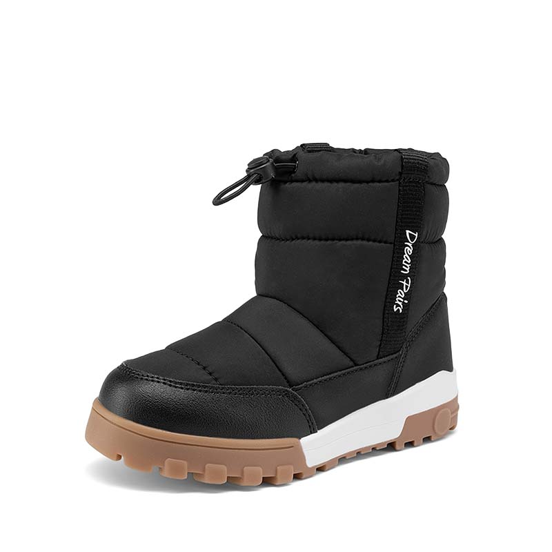 DREAM PAIRS Kids Adjustable Drawstring Winter Snow Boots