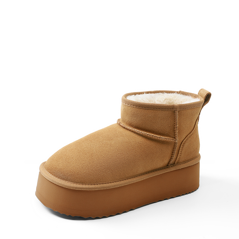 DREAM PAIRS Women   s Suede Faux Fur Warm Winter Snow Boots