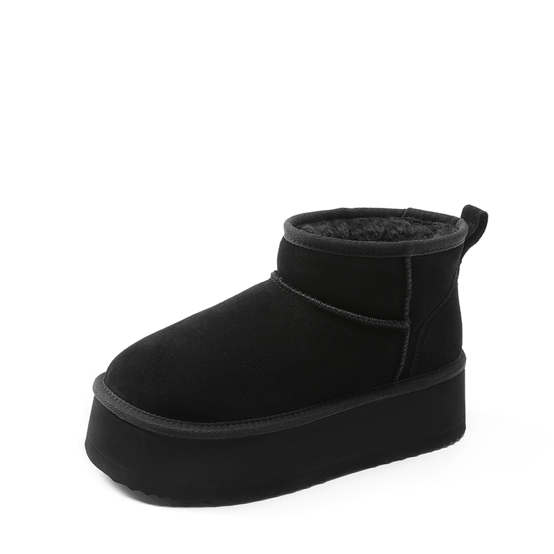 DREAM PAIRS Women   s Suede Faux Fur Warm Winter Snow Boots — view 1