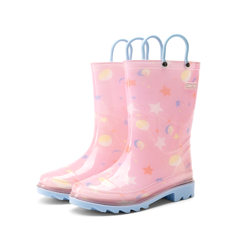 DREAM PAIRS Kids    Waterproof Handle Top Rain Boots