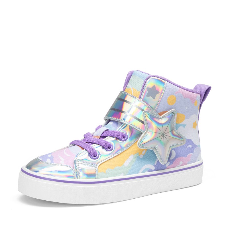 DREAM PAIRS Girls Ombre High Top Sneakers