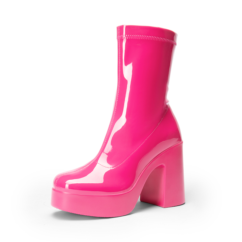 DREAM PAIRS Dreamy Square Toe Platform Chunky Ankle Boots   Stella