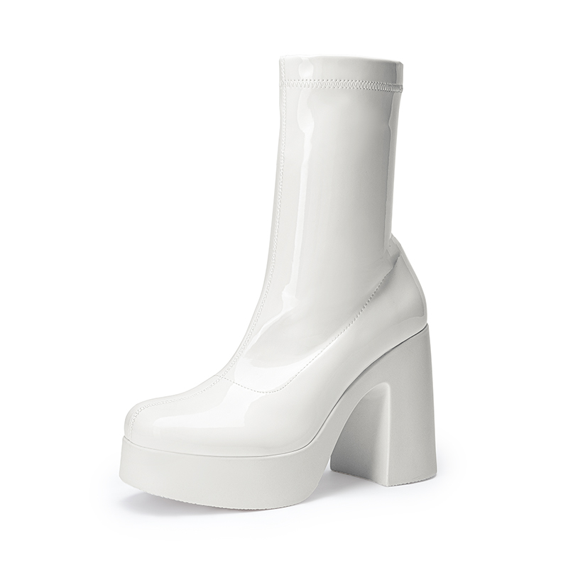 DREAM PAIRS Dreamy Square Toe Platform Chunky Ankle Boots Stella — view 2