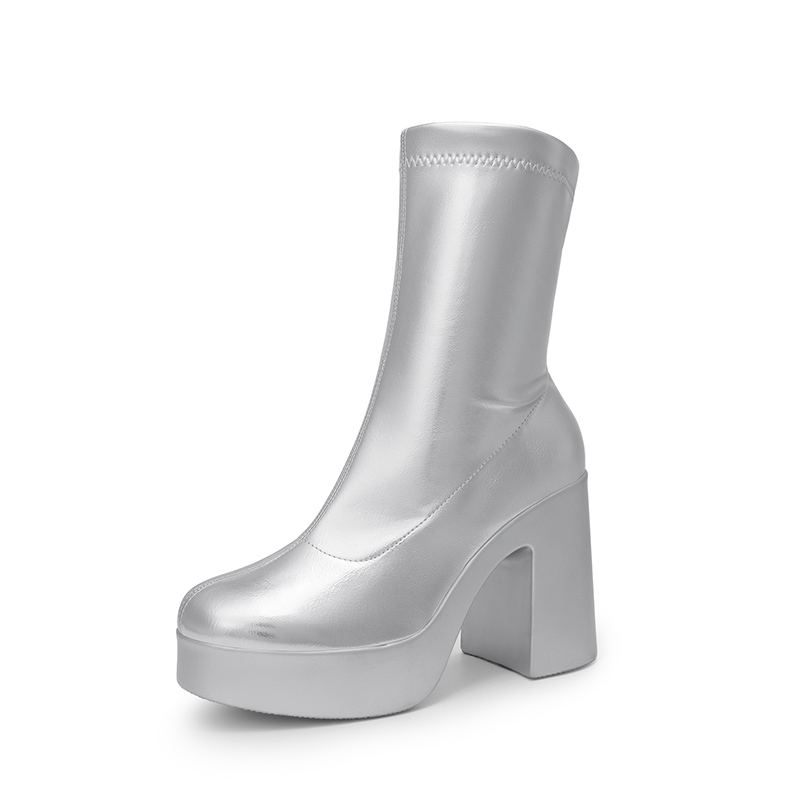 DREAM PAIRS Dreamy Square Toe Platform Chunky Ankle Boots   Stella