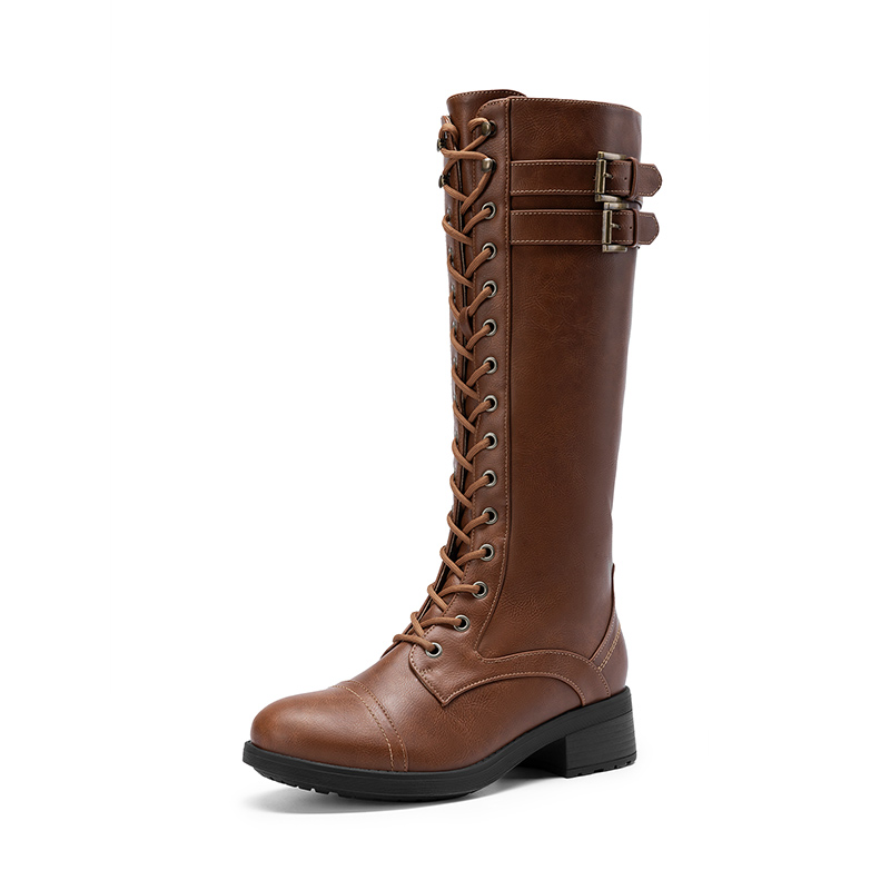 DREAM PAIRS  Georgia  Faux Fur Lining Knee High Riding Boots