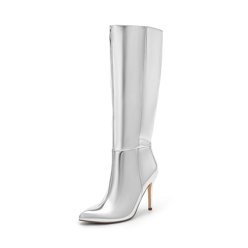 DREAM PAIRS Pointed Toe Stiletto High Heel Knee High Boots