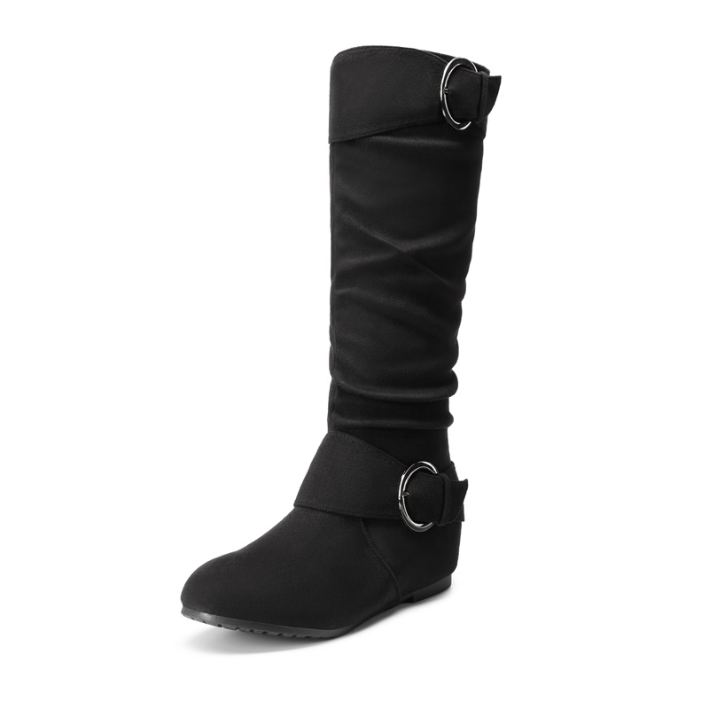 DREAM PAIRS Low Heel Knee High Boots
