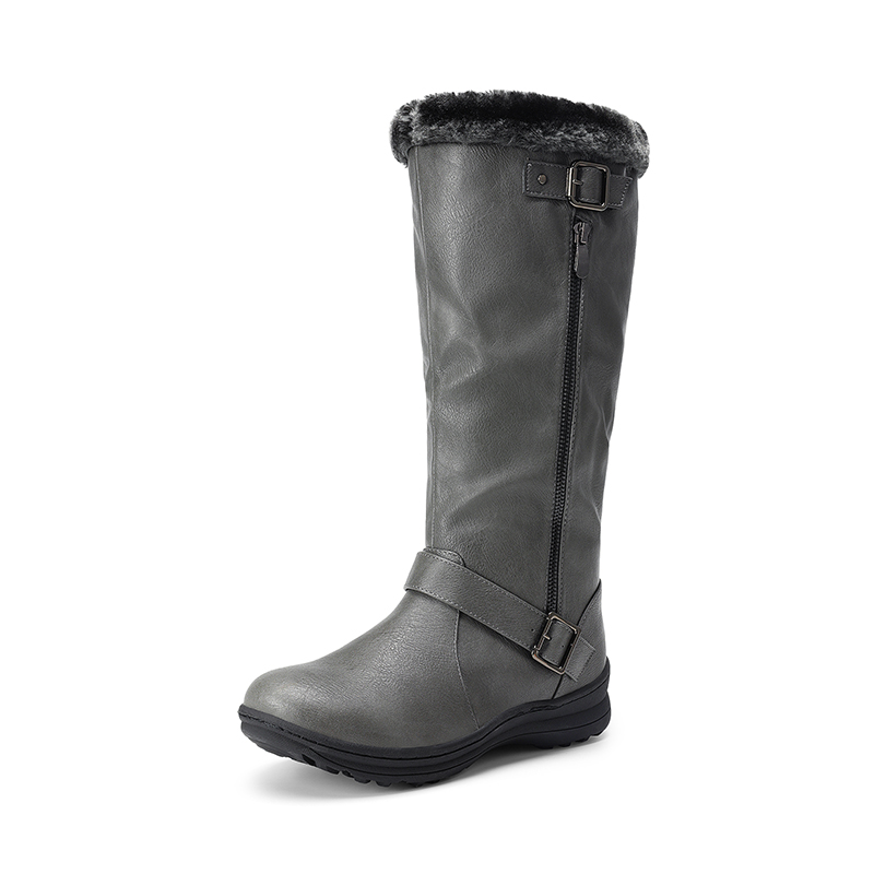 DREAM PAIRS Women s Faux Fur Lined Knee High Boots