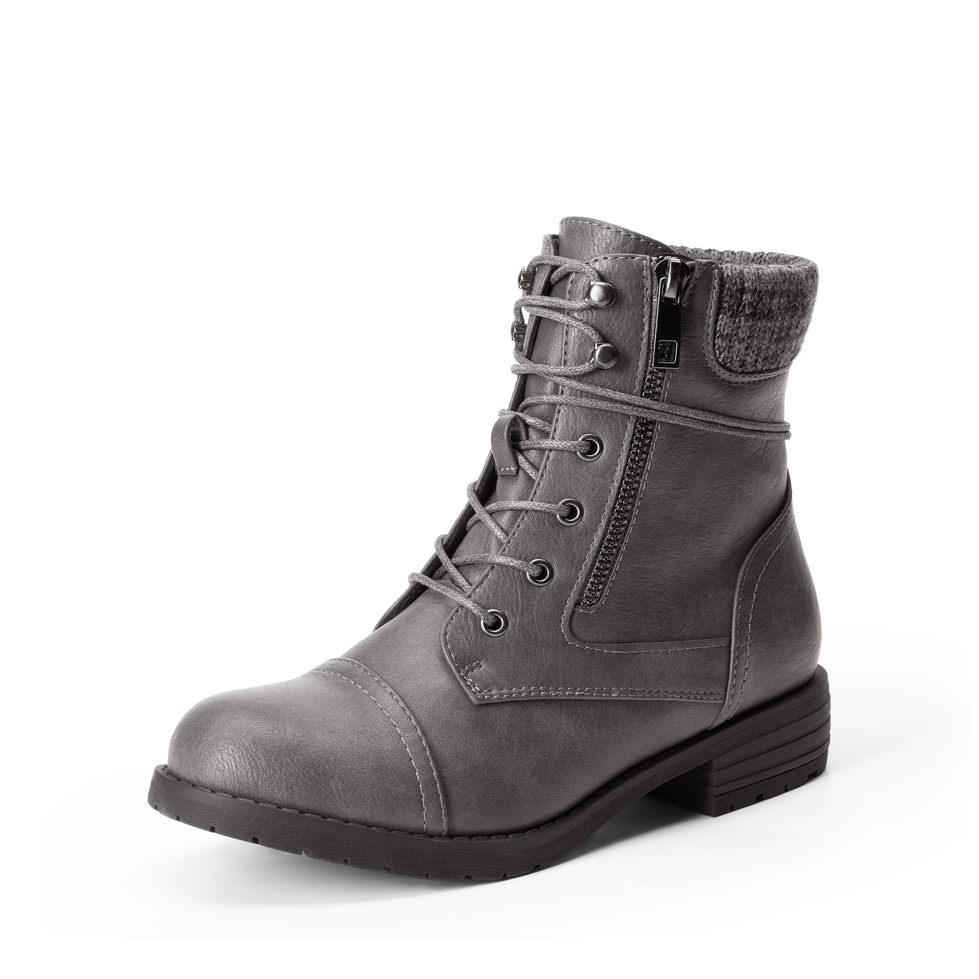 DREAM PAIRS Women's Knit Cuff Moto Ankle Boots — view 3