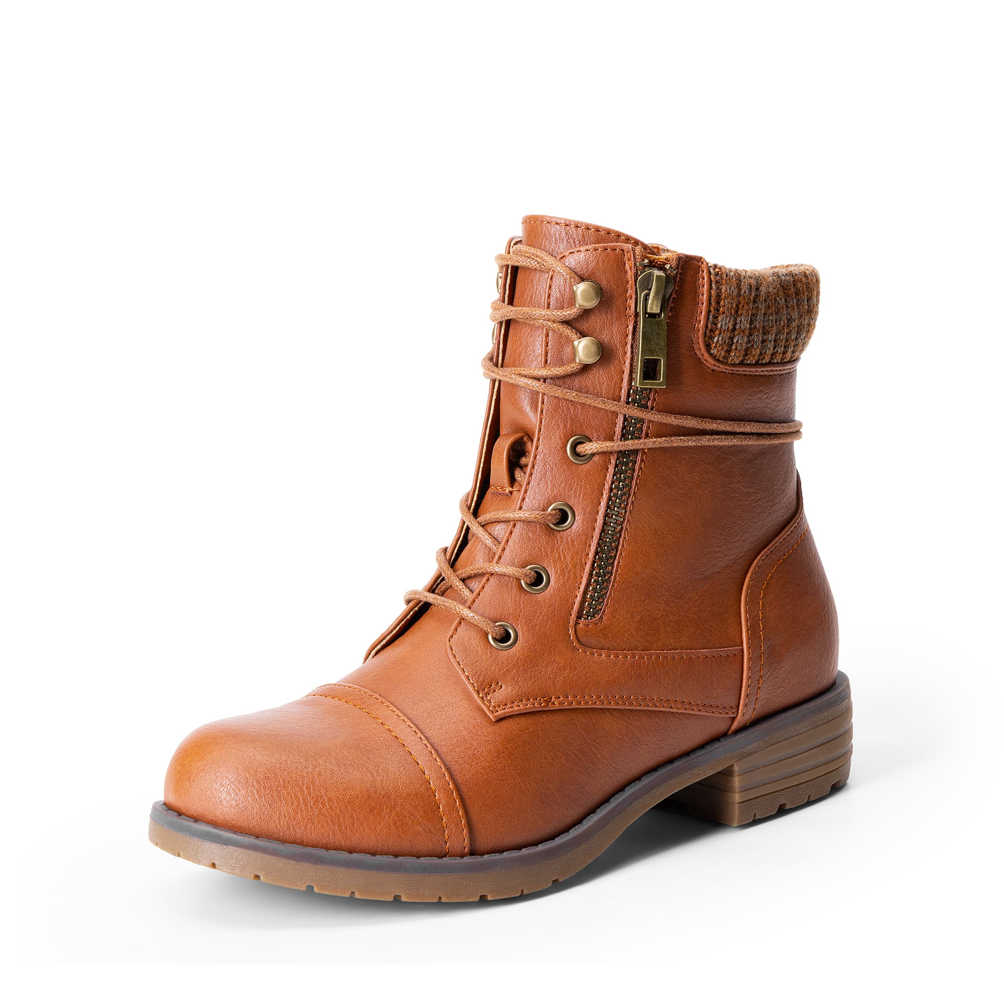DREAM PAIRS Women's Knit Cuff Moto Ankle Boots — view 2