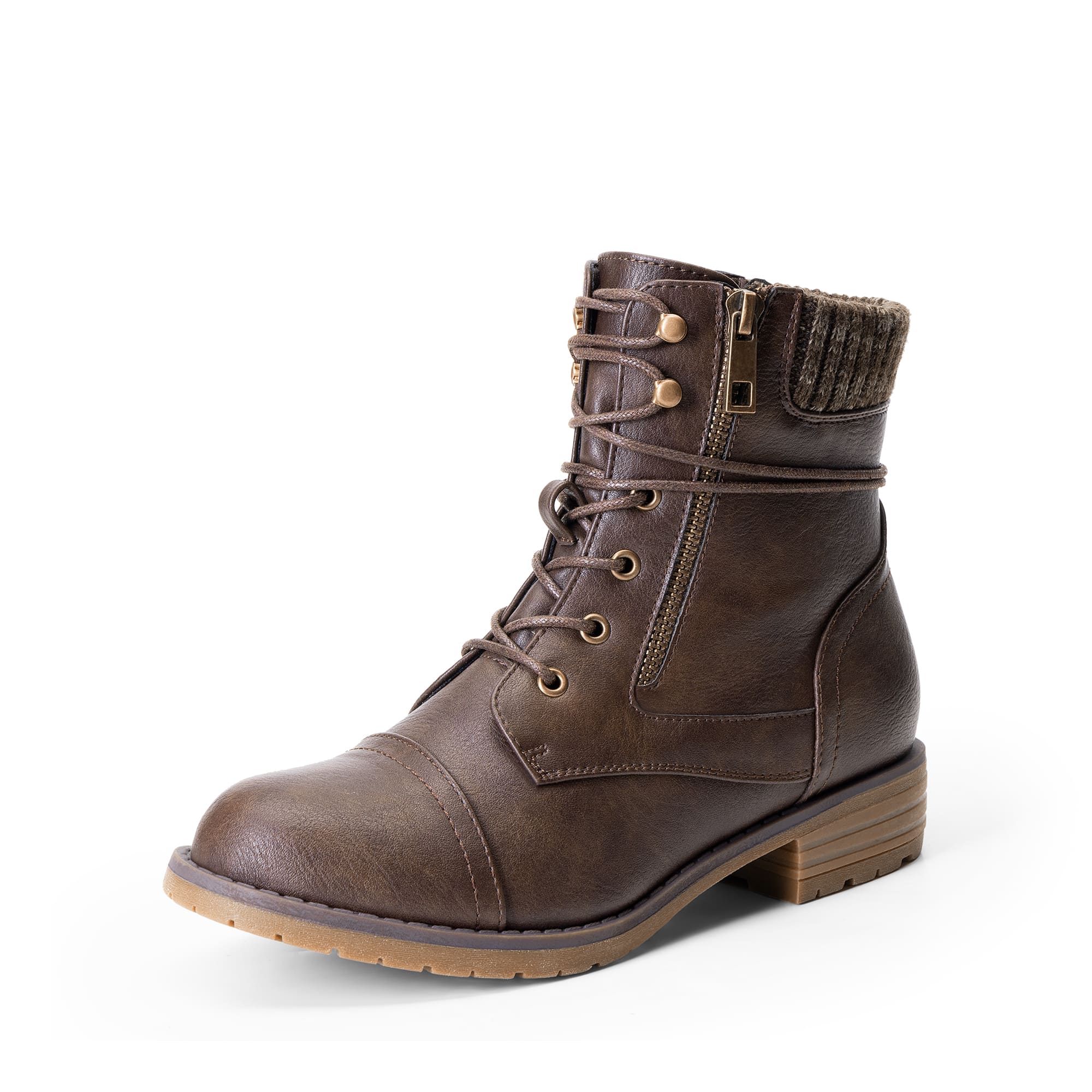 DREAM PAIRS Women's Knit Cuff Moto Ankle Boots — view 1