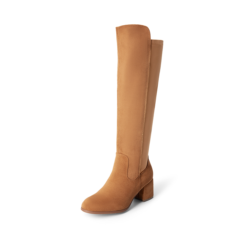 DREAM PAIRS Chunky Knee High Stretch Boots
