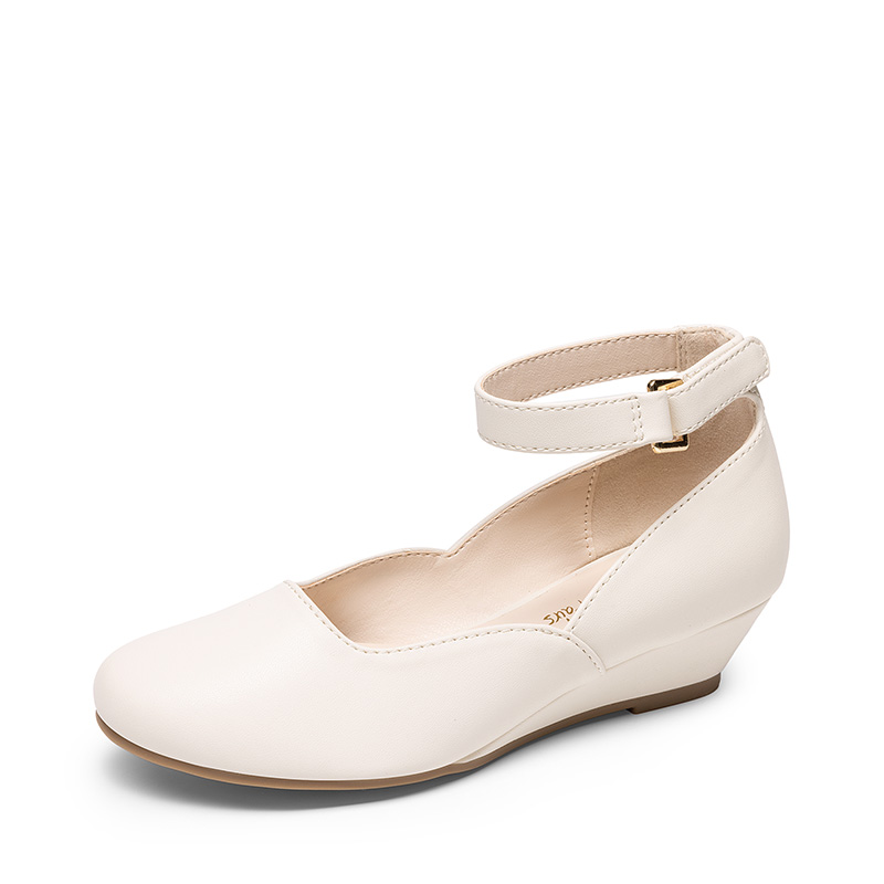 DREAM PAIRS Girls Glitter Strap Comfort Pumps