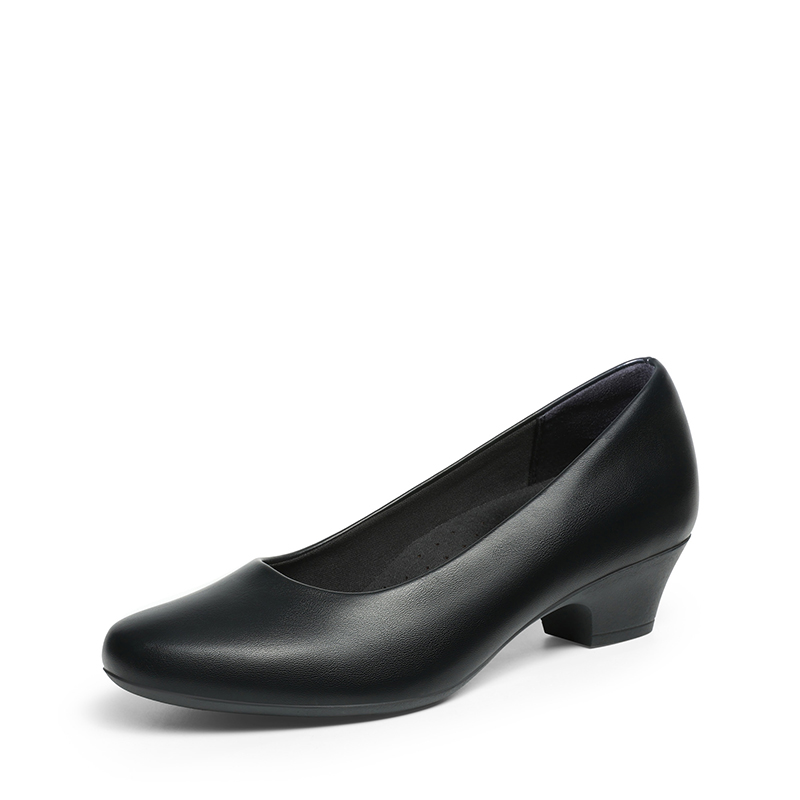 DREAM PAIRS Ascenelle Counsel Round Toe Low Block Heel Pumps